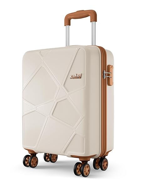 Safari Pentagon Pro 8 Wheels 55cm Cabin Size Trolley Bag, Hard Case