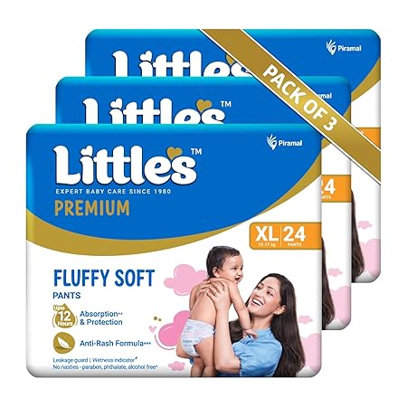Little's Premium Baby Diapers XL Size (Extra Large), Pants Style