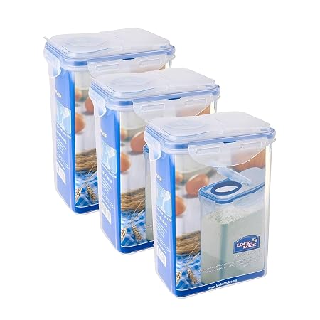LocknLock Classics Tall Rectangular Plastic Airtight Kitchen Or Fridge Container