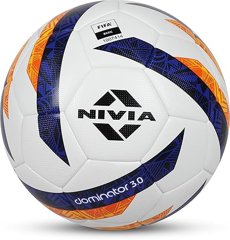 Nivia Dominator 3.0 Football, Match Ball, 32 Panels, PU Leather, FIFA Basic