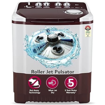 LG 8.5 kg, 5 Star, Semi-Automatic Top Load Washing Machine, Roller Jet Pulsator