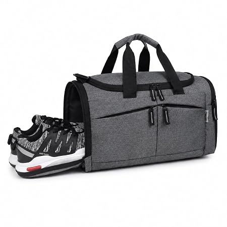 Wooum Gym Duffle Bag with Shoe Compartment for Men & Women
