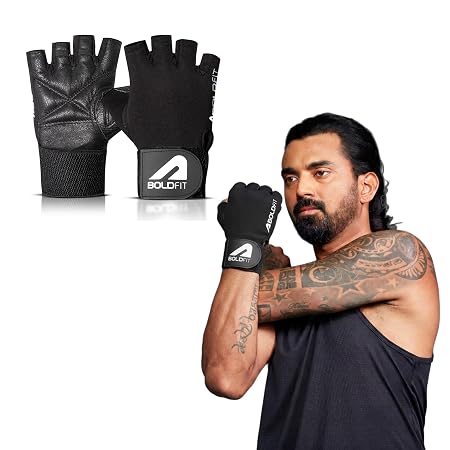 Boldfit Gym Gloves for Men & Women with Wrist Support Accessories for Weightlifting, Training, Exercise, Cycling, Bike S