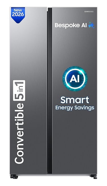 Samsung 653 L, 3 Star, Frost Free, Double Door, Convertible 5-in-1 Digital Inverter