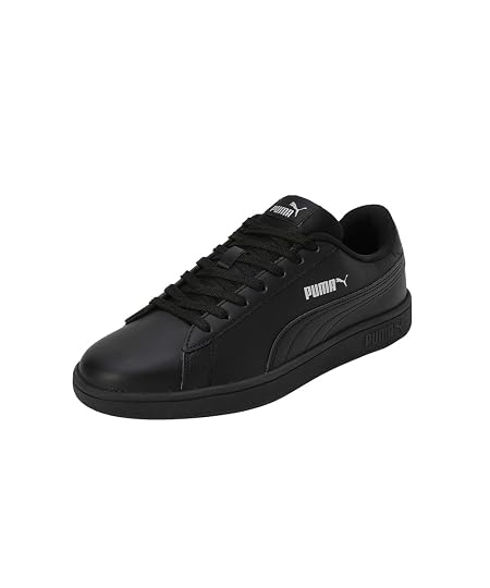 PUMA Smashic Comfort Casual Sneakers, Black-Matte Silver