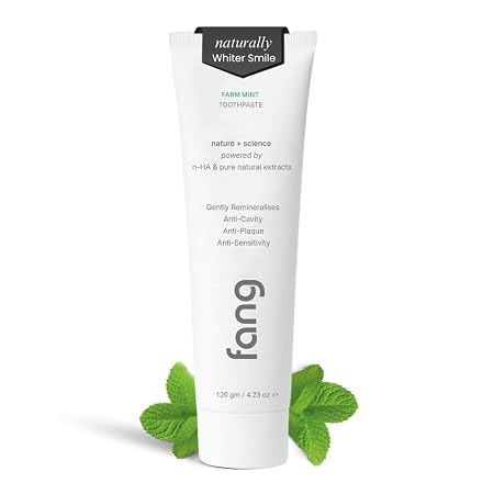Fang Farm Mint Natural Toothpaste, Fluoride Free Hydroxyapatite, SLS & Chemical Free, Organic, Vegan