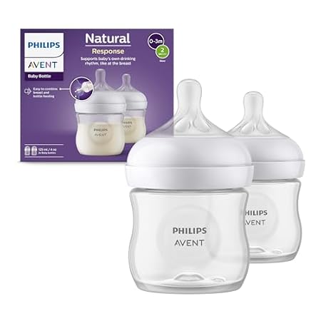 Philips Avent Natural Baby Feeding Bottle | No.1 Brand Recommended by Moms Worldwide | Ideal for 0 Months+| Natural Resp