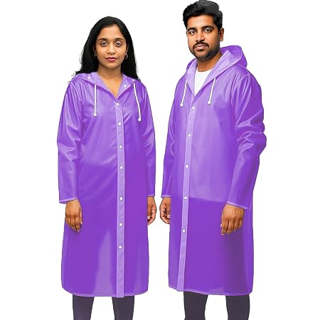 Allextreme EVA Waterproof Unisex Rain Coat, Hooded, Full Sleeves
