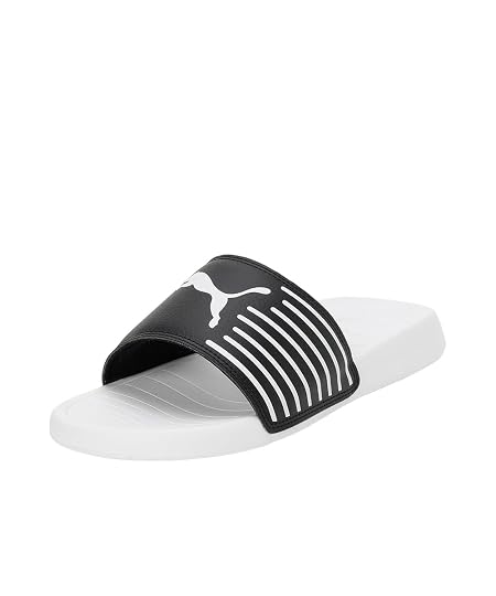 PUMA Unisex-Adult, Geo, White-Black, Slipper, 6UK, (39453804)