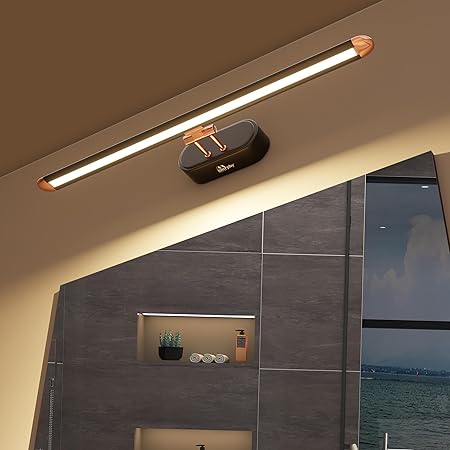 Murphy 6W 3-in-1 Color Changing Black Rose Gold Finish LED Mirror Light, Bathroom Vanity LED Mirror Light with 2 Year Wa