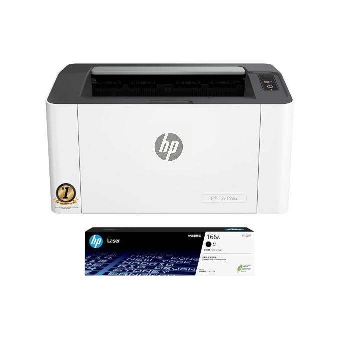 HP Laser 1008a Printer, Single Function, Print, Hi-Speed USB