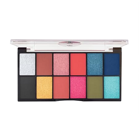 MARS 12 Shades Dance of Joy Eyeshadow Palette, Highly Pigmented and Blendable, Multicolor, Matte and Shimmer Finish (13.