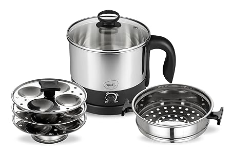 Pigeon By Stovekraft 1.5 Liters Multipurpose Kessel 3 In 1 Value Pack, Multi Cooker, Idli Stand With 3 Plates, Steamer W