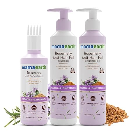 Mamaearth Rosemary Hair Fall Control Kit, Made Safe Certified, For Men & Women, 650 ml