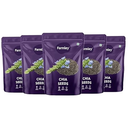 Farmley Chia Seeds 200g, Seeds for Eating and Weight Management, Rich in Calcium, Protein & Fibre