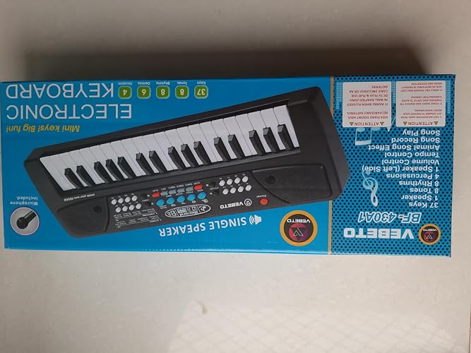 VEBETO Kids Piano Keyboard with Mic, 37 Keys