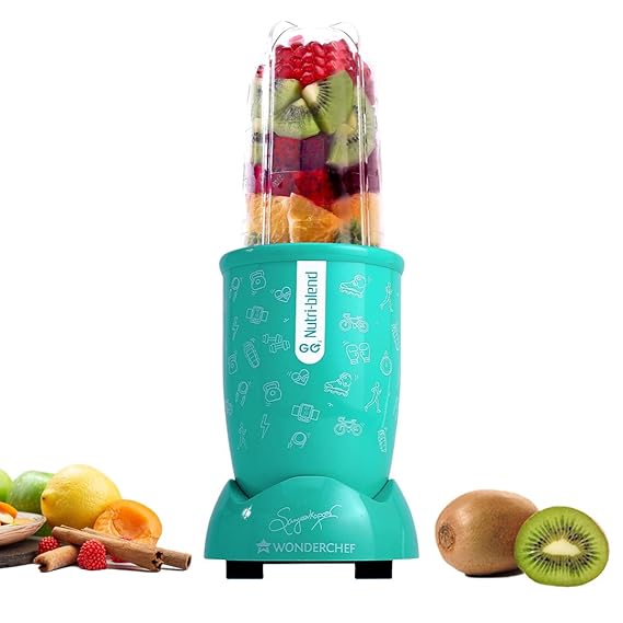 Buy Wonderchef Nutri-blend GO, 22000 RPM 100% Full Copper Motor, 1 Unbreakable Jar, 400 W, 2 Year warranty by Wonderchef