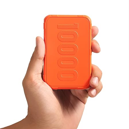 Ambrane 10000mAh Power Bank, Rugged & Slim, Force 10K