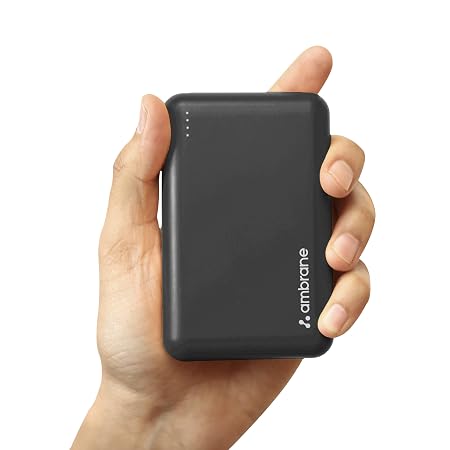 Ambrane 20000mAh Mini Power Bank, Pocket Size, Powerlit XL Lite