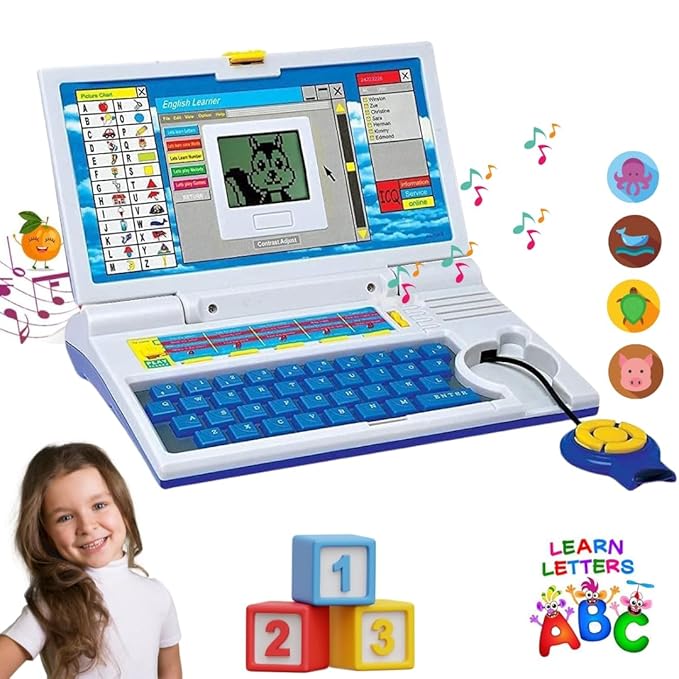 VEBETO Educational Laptop for Kids with Mouse, 1 Year Warranty