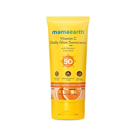 Mamaearth Vitamin C Daily Glow Sunscreen with Vitamin C & Turmeric, SPF 50 & PA++++