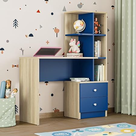 Wakefit Study Table for Kids, with Bookshelf & Storage
