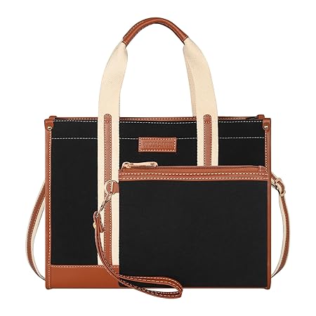 Womanix Canvas Laptop Tote Bag,14 inch Laptop Bag, Tote Bag For Women, Handbag for Travel, Office, College