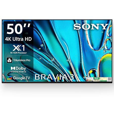 Sony BRAVIA 3 Series 126 cm (50 inches) 4K Ultra HD AI Smart LED Google TV
