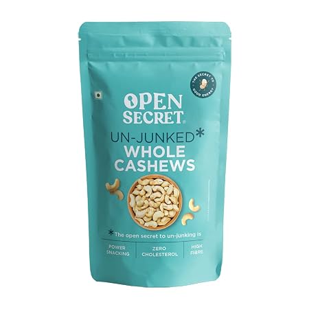 Open Secret Premium Cashew, 900g, Whole Cashew Nuts, Dry Fruits, Kaju, Healthy Snacks, Nutritious, Gluten Free & High Protein
