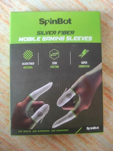 SpinBot Silver Fiber Thumb & Finger Sleeve for Mobile Game