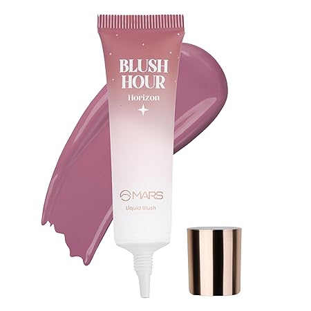 MARS Liquid Blush Hour (12 ml) (04-HORIZON), Dewy-Matte Finish, Highly Pigmented, Lightweight & Long-Lasting Formula, Ef