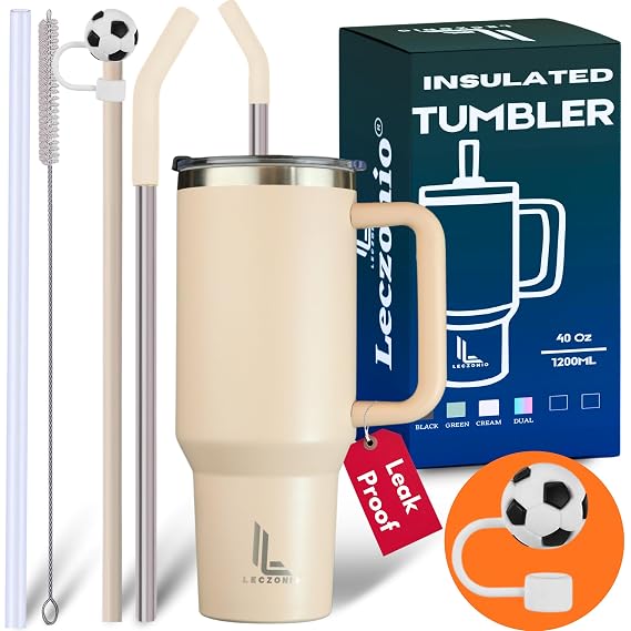 Leczonio 1200ML Tumbler with Lid and Straw