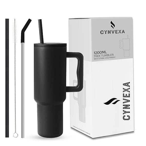 CYNVEXA Tumbler with Lid and Straw 1200ml, Stainless Steel Vacuum