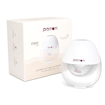 Promom Wearable Electric Breast Pump for Feeding Mothers, Automatic Hands-Free Pumping Machine with 3 Modes & 12 Suction