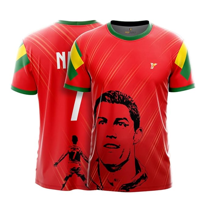 YOURJERSEY RonaldoFan Club Football Jersey, Custom Name & Number