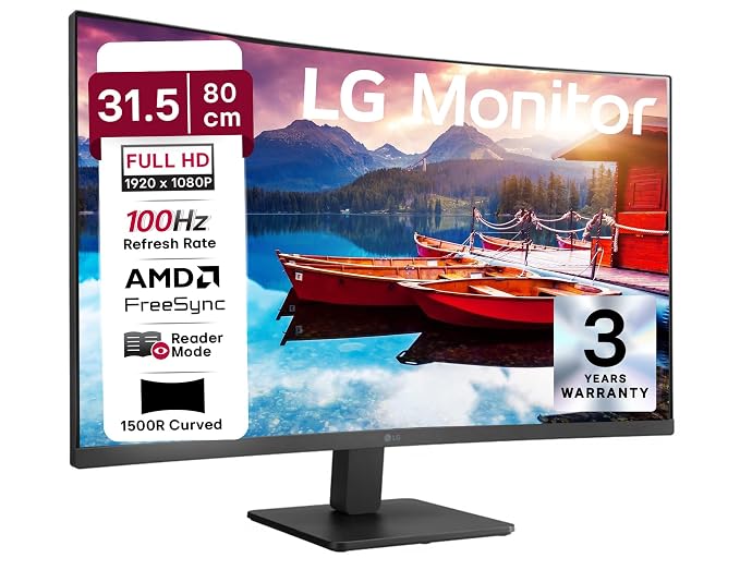 LG 32MR50C 31.5 Inch Full HD Curved VA Panel Monitor