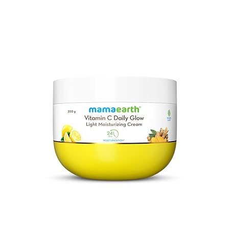 Mamaearth Vitamin C Daily Glow Light Moisturizing Cream with Vitamin C & Turmeric, 200g