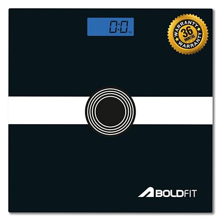 Boldfit Weight Machine for Home Digital Weighing Machine for Human Body with LCD Display Max Weight Capacity 180Kgs (Bat