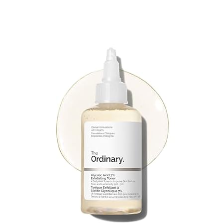The Ordinary Glycolic Acid 7% Exfoliating Toner, Brightening and Smoothing Daily Toner for More Even-Looking Skin Tone, 100ml