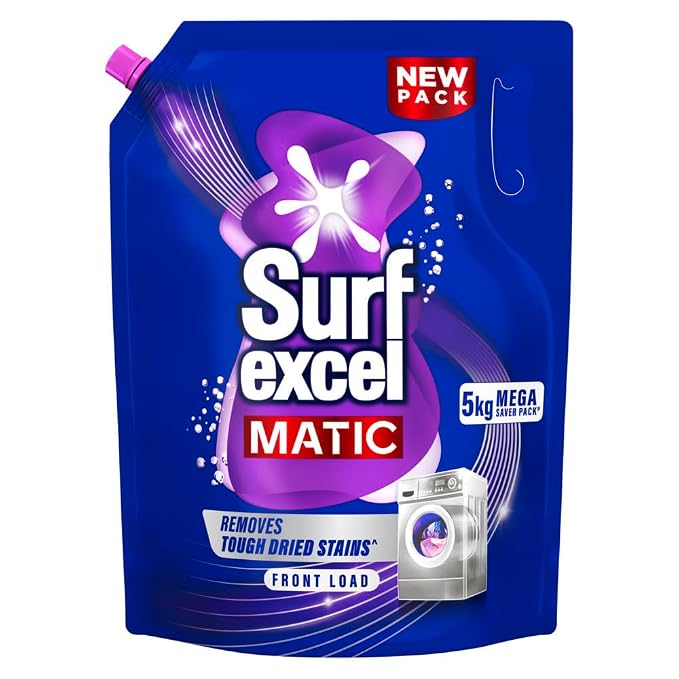 Surf Excel Matic Front Load Liquid Detergent 5Kg Refill Pouch
