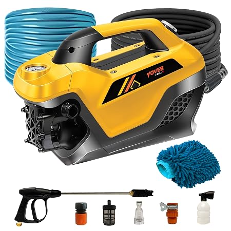 IBELL YO2800 High Pressure Washer, 2800W Induction Motor, 240 Bar Car Washer High Pressure Gun, 12 L/Min Flow, 8M Hose, Portable Pressure Washer for Car, Bike, Home & Outdoor Cleaning