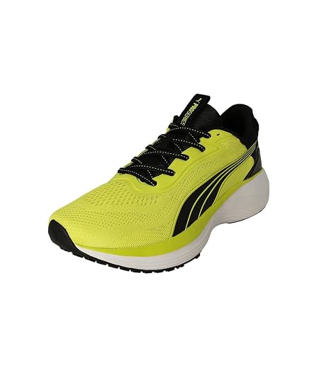 Puma Men Galaxis Pro, Lime Sheen-Black-White, Running Shoe