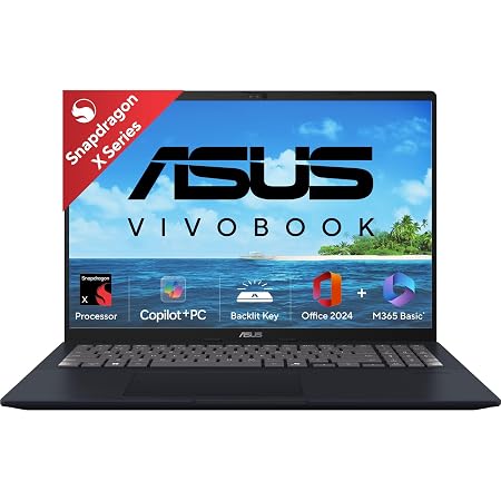 ASUS Vivobook 16, Snapdragon X, 16GB RAM, 512GB SSD
