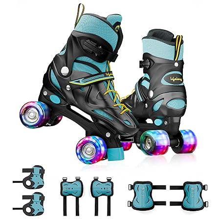 Lifelong Kids Adjustable Skating Shoes with LED Lights, Inline