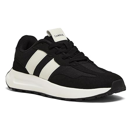 Campus Women GRIT Sneakers, Black/Fog