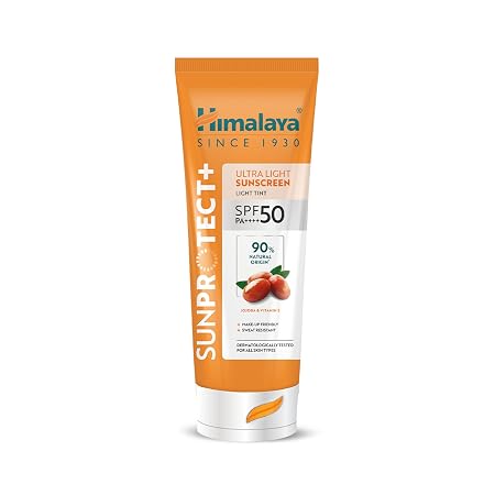 Himalaya Sun Protect+ Ultra Light Sunscreen, Light Tint Cream