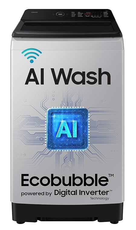 Samsung 8 Kg, 5 Star, AI Wash, AI Energy Mode, Wi-Fi, EcoBubble, AI VRT+, Super Speed