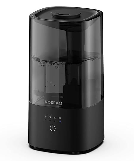 ROSEKM Cool Mist Ultrasonic Humidifier, 2.0L Humidifiers for Bedroom and Baby Nursery, Small Quiet Air Humidifier, Ultrasonic, Auto Shut-Off, 360° Nozzle
