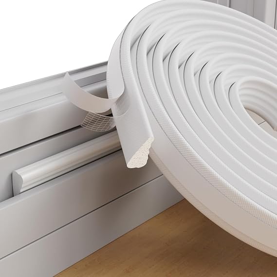 118 Inch Wedge Foam Window Weather Stripping Door Seal Strip Soundproofing Frame Insulation Tape for Exterior Door, Nois