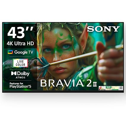 Sony 108 cm (43 inches) BRAVIA 2M2 Series 4K Ultra HD Smart LED Google TV K-43S25M2